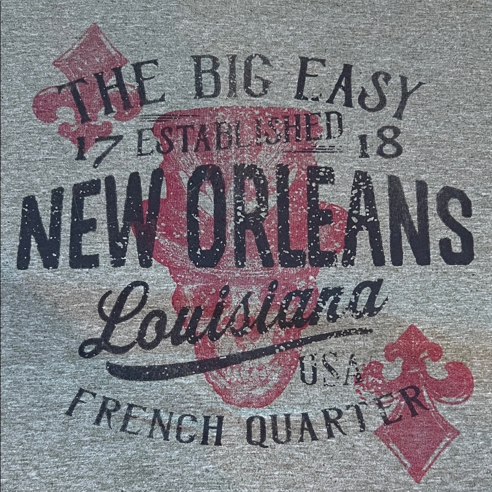 Gildan Gray New Orleans Graphic Tee